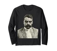 Emiliano Zapata Mezzitoni Stile Rivoluzione Messicana Vintage Maglia a Manica