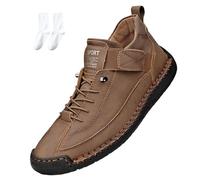 Emiline Comfortable Orthopedic Sneakers, Women Men Orthopedic Support Handmade Leather Shoes,Soft Comfort Orthopedics Support (Khaki,36)