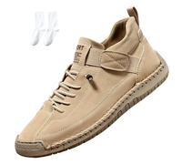 Emiline Comfortable Orthopedic Sneakers, Women Men Orthopedic Support Handmade Leather Shoes,Soft Comfort Orthopedics Support (Apricot,35)