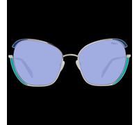 Emilio Pucci EP0131 5828W Women's Butterfly Sunglasses - Gold Metal Frame, Blue Gradient Lenses, Ø 58mm