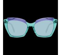 Emilio Pucci EP0145 5687V Women's Cat-Eye Sunglasses - Green/Violet Frame, Blue Lenses, Ø 56mm