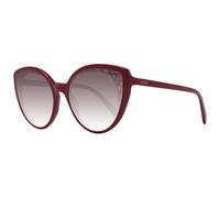 Emilio Pucci EP0182 5866T Women's Butterfly Sunglasses - Red Frame, Burgundy Gradient Lenses