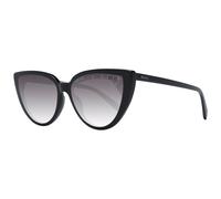 Emilio Pucci EP0183 5801F Women's Cat-Eye Sunglasses - Shiny Black Frame, Gradient Brown Lenses
