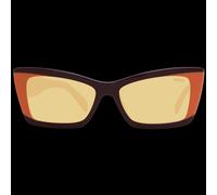 Emilio Pucci EP0205 5471E Women's Geometric Sunglasses - Red Frame, Brown Lenses