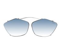 Emilio Pucci EP5083-CL 6416X Clip-On Sunglasses - Silver Frame, Gradient Blue Lenses