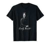 Emily Bronte Classico Gotico Inglese Autore Ritratto Maglietta con Stampa Grafica Economica