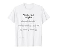 Emily Bronte Wuthering Heights Carattere albero genealogico Maglietta