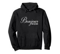 Emily in Paris Bonjour Elegant Font Big Chest Quote Felpa con Cappuccio