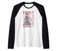 Emily in Paris Fashion Sketch with Script TV Show Maglia con Maniche Raglan