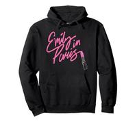 Emily in Paris Girly Pink Lipstick Sketch Felpa con Cappuccio