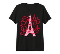 Emily in Paris Hearts And Effiel Tower Maglietta Premium