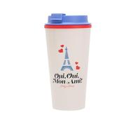 Emily in Paris - Thermos da 450 ml con coperchio a vite, a prova di perdite, senza BPA, tazza da viaggio a doppia parete