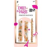 Emily in Paris x Bo Paris - Set di 3 mollette per capelli in oro e perlato - eleganti ornamenti per capelli - Accessorio per capelli alla moda