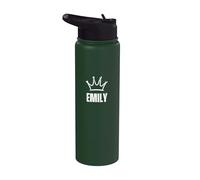 Emily Queen Crown - Nome personalizzato Compleanno #1 Vincitore Stainless Steel Insulated Water Bottle