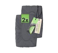 Emily´s Check 1596.2323 - Set di 2 federe per cuscino cervicale, 30-50 x 40-60 x 10 cm, colore: antracite