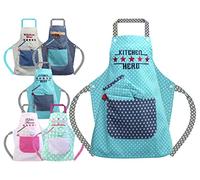 Emily´s Check Cappello da cuoco - grembiule da cucina e guanto da forno per bambini 468.550, grembiule da cucina e guanto da forno, 7-12 anni, Kitchen Hero