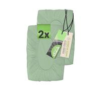 Emily´s Check Confezione da 2 copri elastici per cuscini cervicali cuscini per la salute 1596.2323, 35-40 x 55-60 cm, Salvia