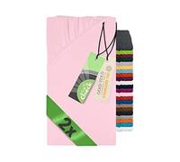 Emily´s Check - Set di 2 lenzuoli con angoli elasticizzati per box, recinto e lettino da viaggio, 75 x 100 cm, colore: rosa pallido