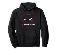 Emily The Strange I Heart Bad Kitties Felpa con Cappuccio