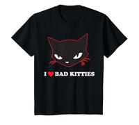 Emily The Strange I Heart Bad Kitties Maglietta, Bambini, Nero, 2 Anni