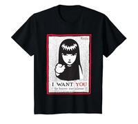 Emily The Strange I Want You To Leave Me Alone Maglietta, Bambini, Nero, 4 Anni