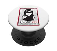 Emily The Strange I want You To Leave Me Alone PopSockets PopGrip Adesivo