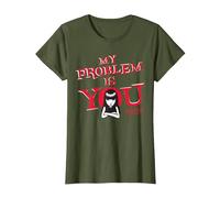 Emily The Strange My Problem Is You Maglietta, Donna, Oliva, XL