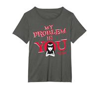Emily The Strange My Problem Is You Maglietta, Donna Plus-Size, Asfalto, 6X