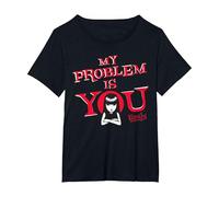 Emily The Strange My Problem Is You Maglietta, Donna Plus-Size, Nero, 1X