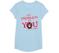 Emily The Strange My Problem Is You Maglietta, Ragazze, Celeste, XS