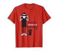 Emily The Strange Your Silence Is Golden Maglietta, Uomo, Rosso, 3XL