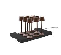 EMILY VINTAGE - Set di 9 lampade da tavolo a LED senza fili, dimmerabili, H25 cm, con vassoio di ricarica