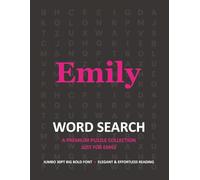 Emily Word Search Puzzle Book • Jumbo 30pt Large Print Brain Games • Personalized Gift for Relaxing Fun and Easy Reading: Hours of Engaging Activities ... Birthdays, Holidays, or Any Special Occasion