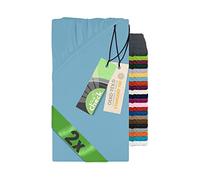 Emily's Check 1493.2123 - Set 2 pezzi lenzuolo con angoli elasticizzati per materassi lettini e culle, 60 x 120 cm, colore: Blu