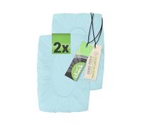 Emily's Check Confezione da 2 Fodere Elasticizzate per Cuscino Cervicale Cuscino per la Salute 1596.2323, 30-35 x 45-50 cm, azzurro chiaro