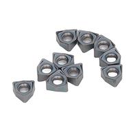 Eminchu 10 Pezzi Inserti in Metallo Duro Cementato per Tornio CNC | WNMU040308 ER R Inserti, frese a basso attrito per acciaio e acciaio inossidabile