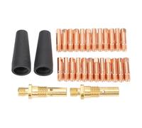 Eminchu Accessori per Saldatura MIG Kit Punte Ugello Senza Gas con 24 Punte per Elettrodi e 2 Diffusori di Gas per Weld Pak 100HD 125HD 140HD 180HD