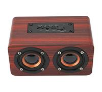 Eminchu Altoparlante Wireless Vintage con Suono Potente e Microfono Integrato per gli Amanti della Musica, Design Portatile per Qualsiasi Ambiente (Grano di mogano (esportazione))