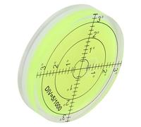 Eminchu Bolla di Livello Rotonda da 60 Mm, Strumento di Misurazione in Acrilico Cristallino, Bolla con Scala Incisa per Bilancia della Piattaforma della Fotocamera, Bilancia Elettronica, Calibrazione