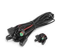 Eminchu Cablaggio Interruttore Impermeabile 2M di Alta qualità 40A per Faretti per Veicoli Barra Luminosa a LED ATV UTV Auto Nero