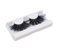 Eminchu Ciglia Finte Blu 25 Mm, Eleganti, Ricci e Soffici, Riutilizzabili per Feste in Costume o Eventi Cosplay (70E-32C)