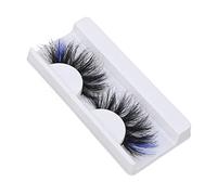 Eminchu Ciglia Finte Blu 25 Mm, Eleganti, Ricci e Soffici, Riutilizzabili per Feste in Costume o Eventi Cosplay (71A-3C)