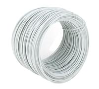 Eminchu Filo per Armature per Cemento Armato Forte e Flessibile per Giardinaggio e Bricolage 0,55 Tipo Piatto Ferro Zincato PVC 85 M (WHITE)