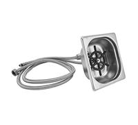 Eminchu Lavatazzine Automatico per Bicchieri in Acciaio Inossidabile per Bar, Pub, Ristoranti, Detergente per Tazze Multiangolo per Caffetteria, Altezza 2,56 Pollici, Tubo da 1 M (SILVER)