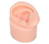 Eminchu Modello di Orecchio in Silicone Flessibile Morbido Riutilizzabile per la Pratica del Piercing e L'insegnamento Display Colore della Pelle Chiaro 1 unità (Sinistra)