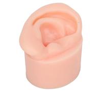 Eminchu Modello di Orecchio in Silicone Flessibile Morbido Riutilizzabile per la Pratica del Piercing e L'insegnamento Display Colore della Pelle Chiaro 1 unità (Giusto)