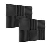 Eminchu Pannelli in Schiuma da Studio da 12 Pezzi, Spugna Assorbente Isolante Acustico, Pannelli Ignifughi Ad Alta densità per la Riduzione dell'eco del Riverbero, Ideali per Studi di Registrazione