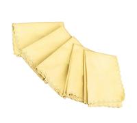 Eminchu Panni per la Pulizia del Pianoforte in Cotone da 5 Pezzi per Lucidare Strumenti Musicali Come Chitarra, Violino, di Grandi Dimensioni (YELLOW)