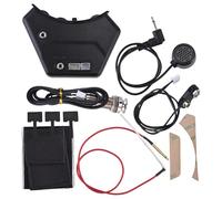 Eminchu Pickup per Chitarra Piezoelettrico Attivo Microfono per Buca per Chitarra Folk Controllo Tono Professionale Nero 1 Set