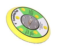 Eminchu Platorello Pneumatico con Piastra di Supporto a Strappo da 5" Ad Alta Efficienza per Tampone 12000 Giri/min, Adatto per la Maggior Parte dei Materiali, Materiale PU Giallo, per Supporto